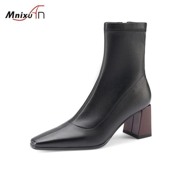boots korean concise solid women's autumn winter calf elastic pu leathe square toe high heels shoes ladies booties plus size 40, Black
boots korean concise solid women's autumn winter calf elastic pu leathe square toe high heels shoes ladies booties plus size 40, Black