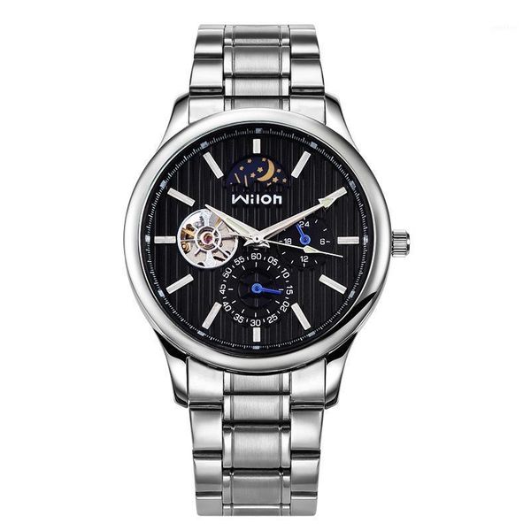 relojes para hombre wilon fashion brand automatic mechanical watch luxury luminous five-needle men's waterproof wristwatch wristwatches, Slivery;brown
relojes para hombre wilon fashion brand automatic mechanical watch luxury luminous five-needle men's waterproof wristwatch wristwatches, Slivery;brown