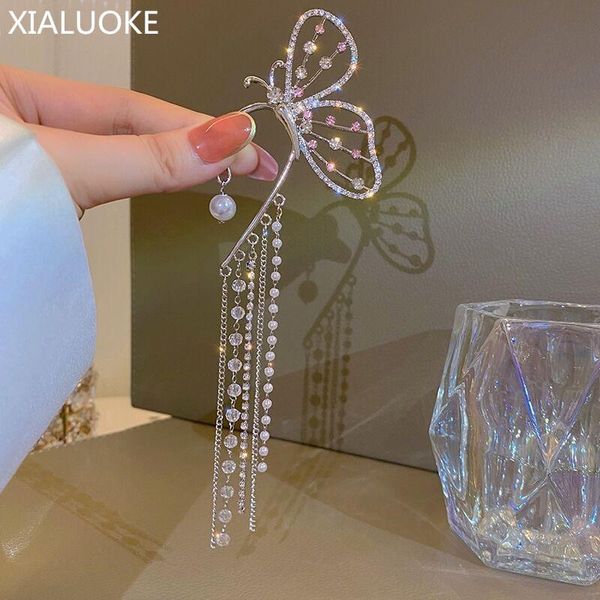 dangle & chandelier xialuoke fashion fairy butterfly tassel earclip earrings for women lovely crystal chain ears hang long ear pendant party, Silver
dangle & chandelier xialuoke fashion fairy butterfly tassel earclip earrings for women lovely crystal chain ears hang long ear pendant party, Silver