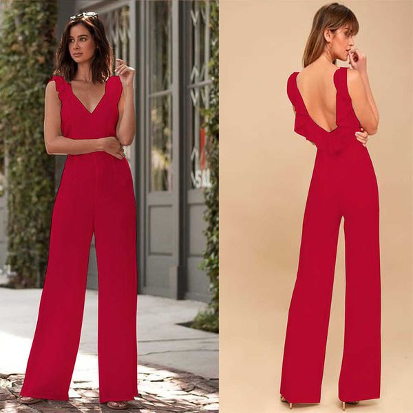 luxury party evening dress 2021 women's casual deep v backls slim fit sleevels straight pants, Black
luxury party evening dress 2021 women's casual deep v backls slim fit sleevels straight pants, Black