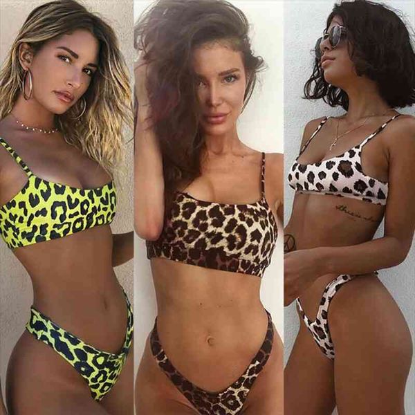 leopard printed swimsuit lady bikini set padded push up summer beachwear, White;black
leopard printed swimsuit lady bikini set padded push up summer beachwear, White;black