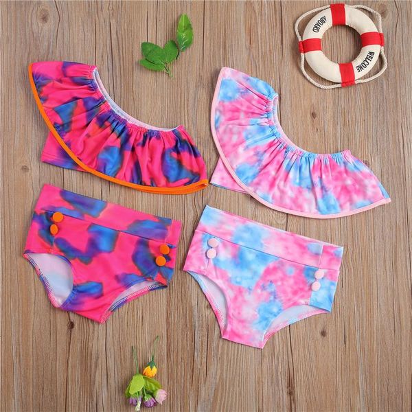 fashion girl's clothing set sleeveless tie-dye ruffle and panty swimsuit two-piece suit for swimming vacation beach one-pieces, Black
fashion girl's clothing set sleeveless tie-dye ruffle and panty swimsuit two-piece suit for swimming vacation beach one-pieces, Black