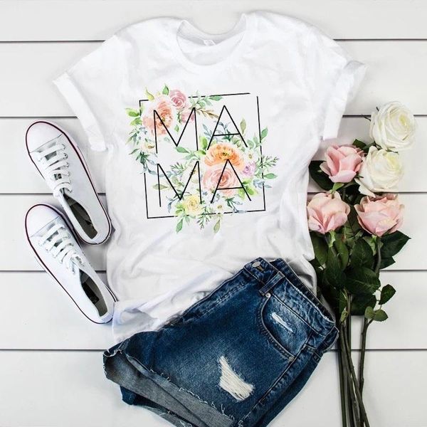 mother's day t-shirt harajuku mama flower print mom life short sleeve summer clothes for women casual ropa mujer women's, White
mother's day t-shirt harajuku mama flower print mom life short sleeve summer clothes for women casual ropa mujer women's, White