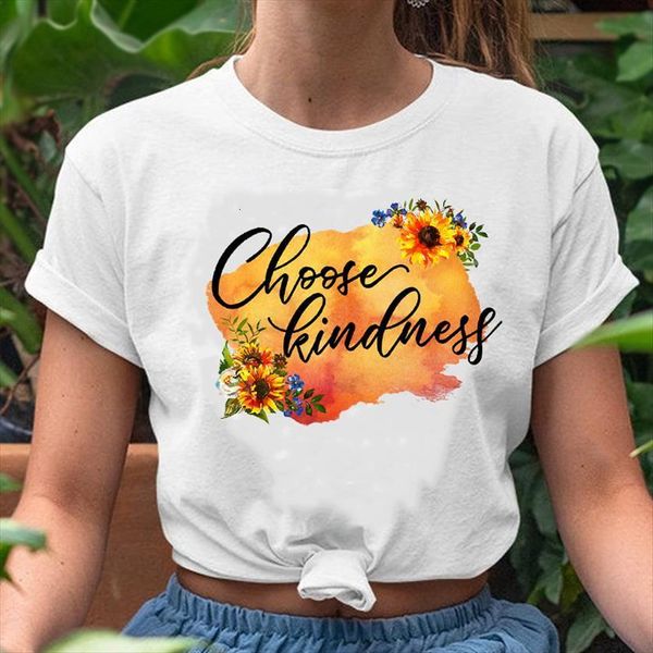 graphic watercolor kind letter womens t shirt floral fashion spring summer print clothes tees, White
graphic watercolor kind letter womens t shirt floral fashion spring summer print clothes tees, White