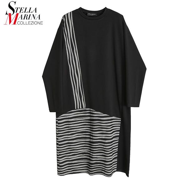 casual dresses woman long sleeve black patchwork winter dress stripes joined straight midi ladies unique style holiday 6906, Black;gray
casual dresses woman long sleeve black patchwork winter dress stripes joined straight midi ladies unique style holiday 6906, Black;gray