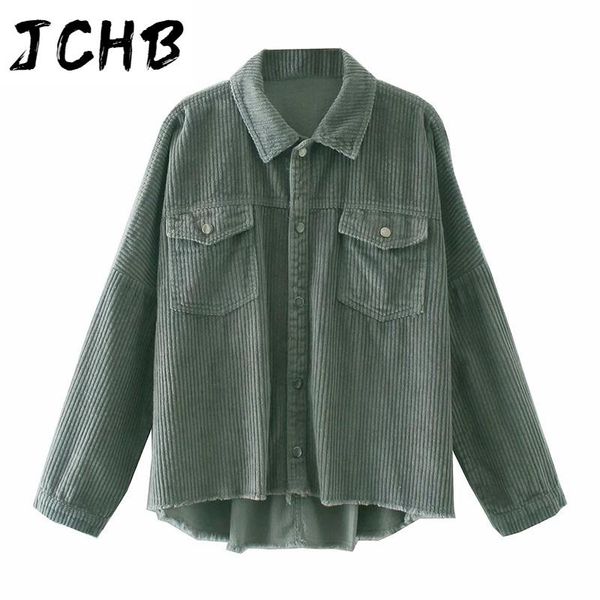 fashion women solid corduroy jacket with pockets 2021 batwing long sleeve loose coat female turn down collar shirt women's jackets, Black;brown
fashion women solid corduroy jacket with pockets 2021 batwing long sleeve loose coat female turn down collar shirt women's jackets, Black;brown