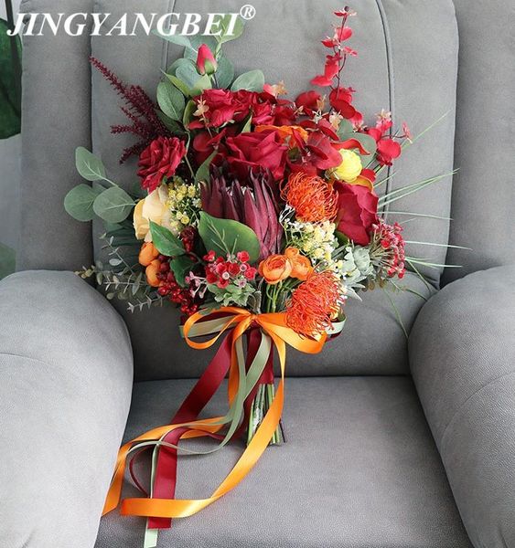 decorative flowers & wreaths orange red bride holding bouquet artificial silk rose peony imperial iron tree home decor wedding decoration fa 
decorative flowers & wreaths orange red bride holding bouquet artificial silk rose peony imperial iron tree home decor wedding decoration fa