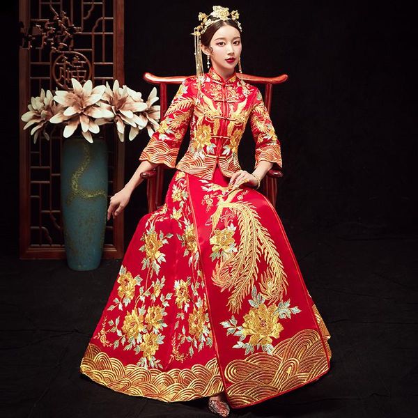red chinese style wedding married dress phoenix embroidery loading bride groom traditional hanfu ancient costume ethnic clothin
red chinese style wedding married dress phoenix embroidery loading bride groom traditional hanfu ancient costume ethnic clothin