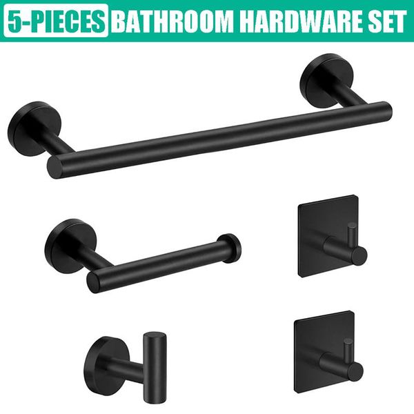 towel racks 5pcs matte black bathroom hardware set stainless steel round wall mounted includes 12 inch hand bar toilet paper holder
towel racks 5pcs matte black bathroom hardware set stainless steel round wall mounted includes 12 inch hand bar toilet paper holder