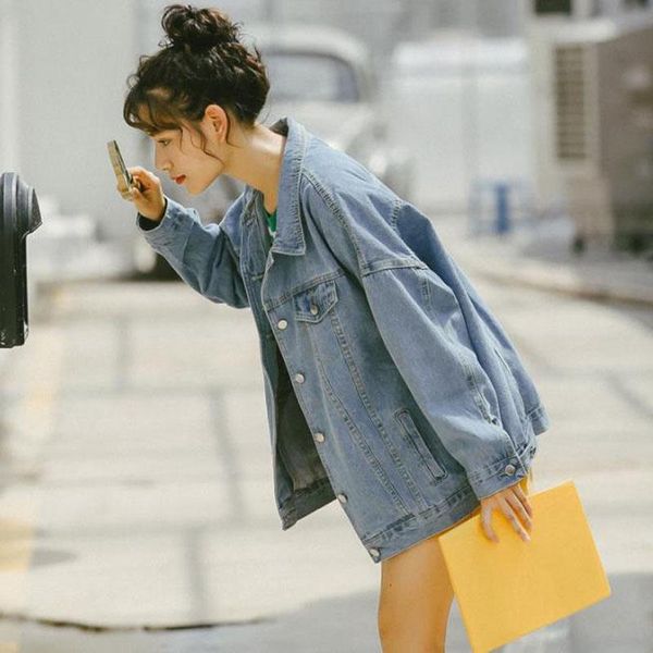 women's jackets small fresh denim jacket female spring autumn 2021 retro fashion loose student harajuku bf hong kong flavor wind b178, Black;brown
women's jackets small fresh denim jacket female spring autumn 2021 retro fashion loose student harajuku bf hong kong flavor wind b178, Black;brown