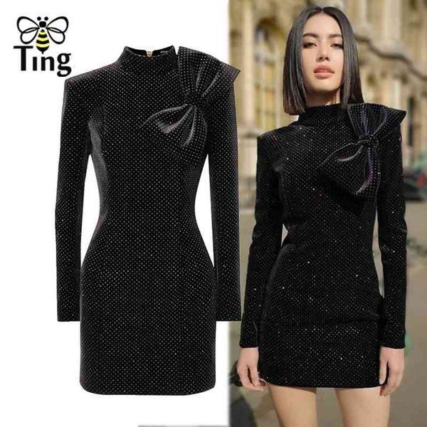 designer bow glitter velvet mini dress vintage bodycon short party dresses celebrity sheath vestido za 210513, Black;gray
designer bow glitter velvet mini dress vintage bodycon short party dresses celebrity sheath vestido za 210513, Black;gray