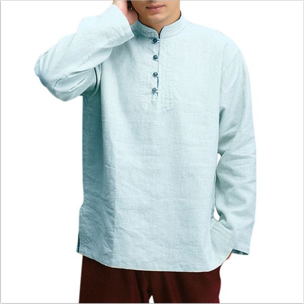 men's shirts 2021 chinese style four button cotton slim long sleeve casual shirt top, White;black
men's shirts 2021 chinese style four button cotton slim long sleeve casual shirt top, White;black