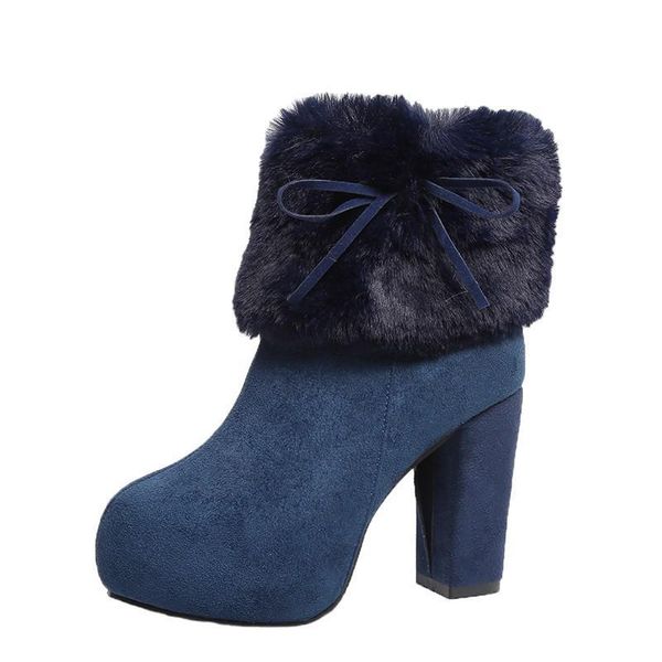 boots high heel women's warm winter plush ankle fashion increase women shoes suede round toe flanging female booties, Black
boots high heel women's warm winter plush ankle fashion increase women shoes suede round toe flanging female booties, Black