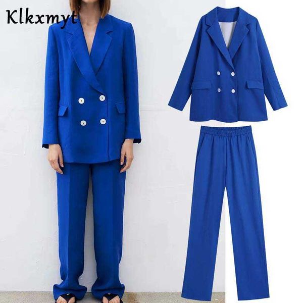 klkxmyt za two piece set women suit double breasted blazer and trousers elegant office woman outfits pants suits 210527, White;black
klkxmyt za two piece set women suit double breasted blazer and trousers elegant office woman outfits pants suits 210527, White;black