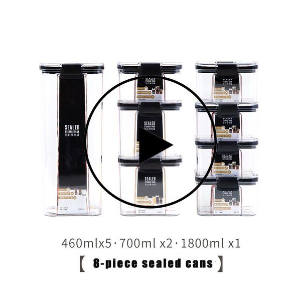 storage bottles & jars 8 piece set food container plastic kitchen refrigerator noodle box multigrain tank transparent sealed
storage bottles & jars 8 piece set food container plastic kitchen refrigerator noodle box multigrain tank transparent sealed