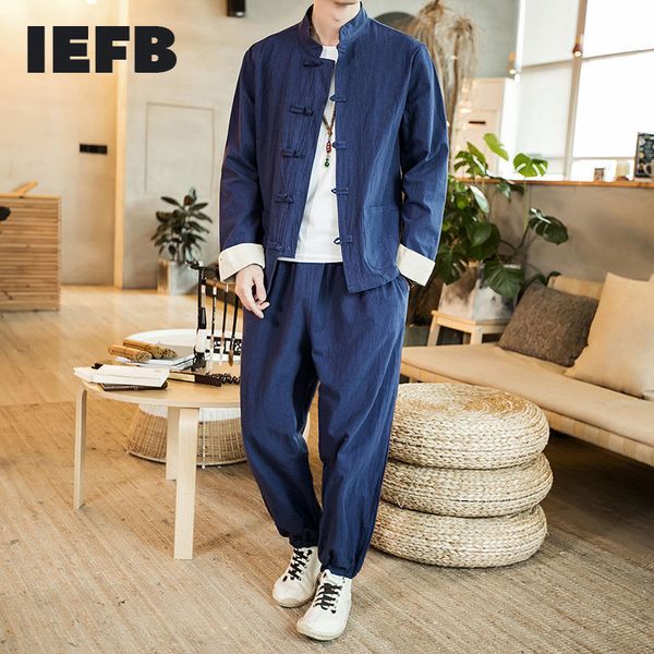 iefb chinese style tang suit single button jacket + loose causal harem pants two set pieces suit stand collar long sleeve 9y6027 210524, Gray
iefb chinese style tang suit single button jacket + loose causal harem pants two set pieces suit stand collar long sleeve 9y6027 210524, Gray