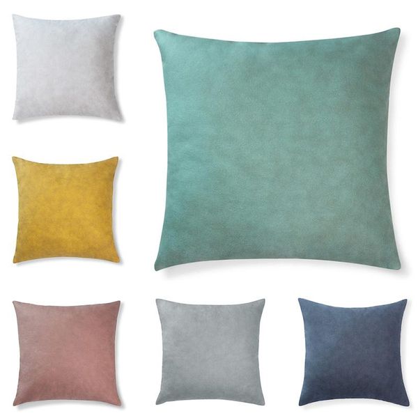 pillow case modern and simple imitation leather solid color pillowcase sofa waist 45x45cm home decoration
pillow case modern and simple imitation leather solid color pillowcase sofa waist 45x45cm home decoration