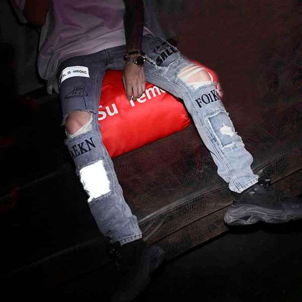 men's jeans aelfric eden reflective men skinny ripped vintage biker jogger distressed hole baggy denim slim fit casual pants kj06 uut5, Blue
men's jeans aelfric eden reflective men skinny ripped vintage biker jogger distressed hole baggy denim slim fit casual pants kj06 uut5, Blue