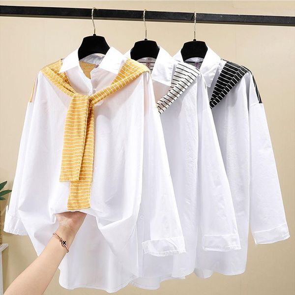 women's blouses & shirts blouse women false two-piece patchwork shawl shirt autumn loose long sleeve blusas mujer de moda, White
women's blouses & shirts blouse women false two-piece patchwork shawl shirt autumn loose long sleeve blusas mujer de moda, White