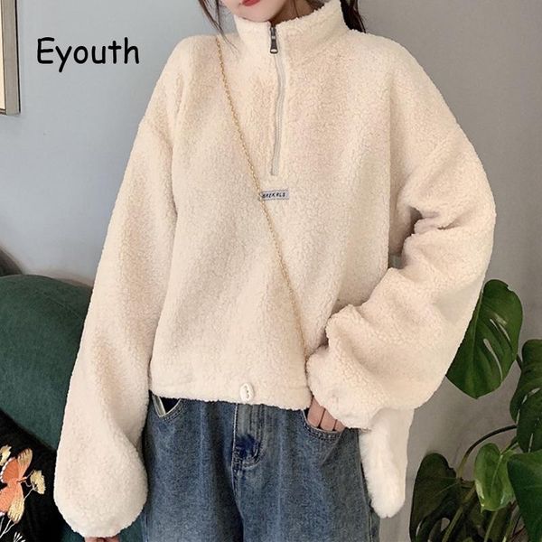 casual lamb women's hoodie white plus velvet thick short hoodies pullover solid color loose zipper sweatshirts women clothes &, Black
casual lamb women's hoodie white plus velvet thick short hoodies pullover solid color loose zipper sweatshirts women clothes &, Black
