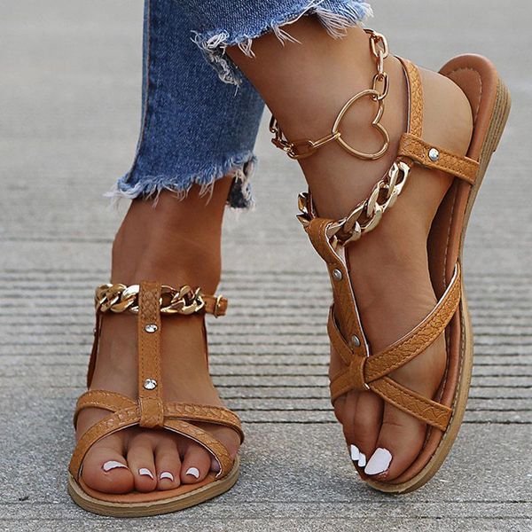 sandals 2021 women flat fashion ladies rivet cross tie metal chain shoes pu women's shoe female footwear plus size, Black
sandals 2021 women flat fashion ladies rivet cross tie metal chain shoes pu women's shoe female footwear plus size, Black