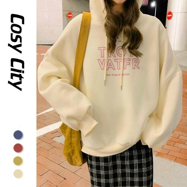 women's hoodies & sweatshirts korean fashion women winter basic sweatshirt hooded pullovers sweater plush blouse fleece jacket autumn, Black
women's hoodies & sweatshirts korean fashion women winter basic sweatshirt hooded pullovers sweater plush blouse fleece jacket autumn, Black