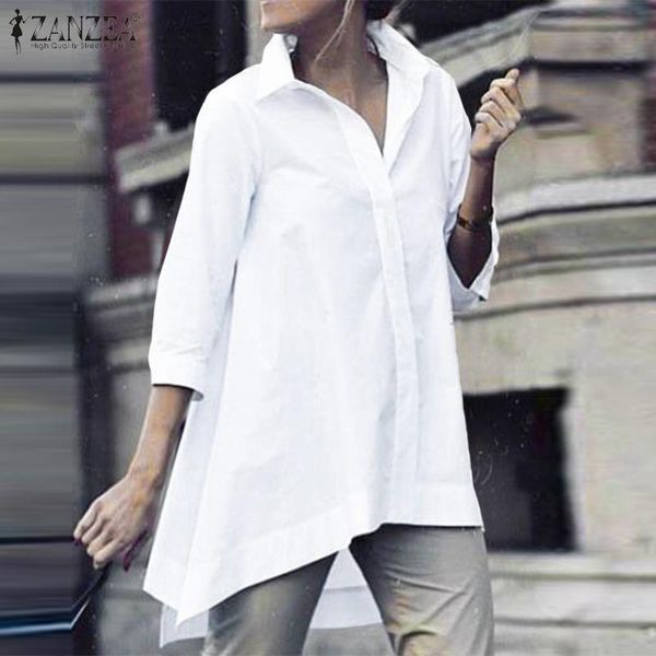 fashion asymmetrical shirts women's spring blouses zanzea 2021 casual long sleeve blusas female lapel tunic plus size chemise, White
fashion asymmetrical shirts women's spring blouses zanzea 2021 casual long sleeve blusas female lapel tunic plus size chemise, White