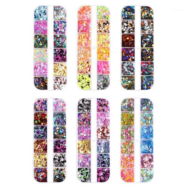 6pcs colorful shape sequins nail ornament stunning holographic glitter1, Silver;gold
6pcs colorful shape sequins nail ornament stunning holographic glitter1, Silver;gold