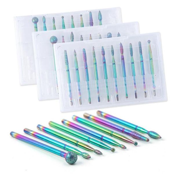 nail art equipment diamond drill bits sets nails milling cutters chameleon color plated bit set manicure remove polish, Silver
nail art equipment diamond drill bits sets nails milling cutters chameleon color plated bit set manicure remove polish, Silver
