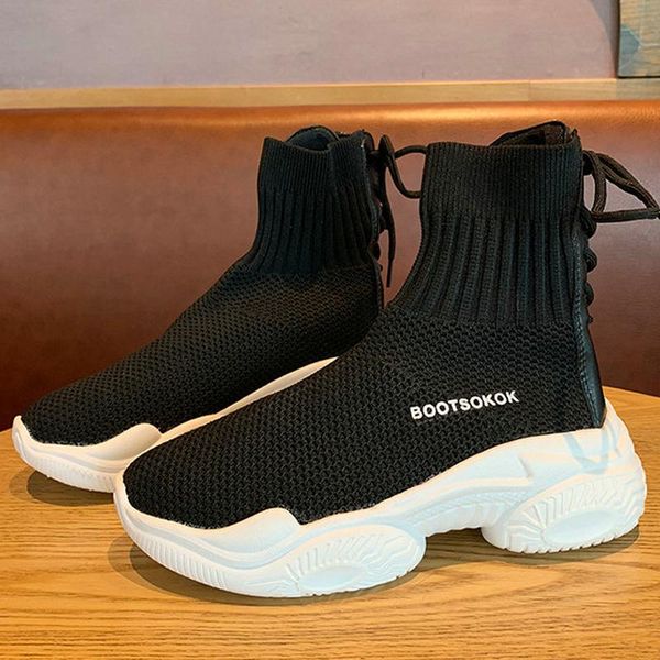 boots autumn wild women ankle casual high shoes ladies sock comfortable platform wedges sneakers b22-14, Black
boots autumn wild women ankle casual high shoes ladies sock comfortable platform wedges sneakers b22-14, Black