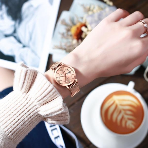 wristwatches fashion women's watch automatic non-mechanical ladies luminous waterproof dual calendar student steel band, Slivery;brown
wristwatches fashion women's watch automatic non-mechanical ladies luminous waterproof dual calendar student steel band, Slivery;brown