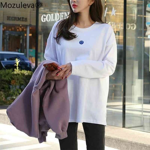 casual o-neck women side split t-shirt spring long sleeve loose cotton female basic shirt ladies tees 210416, White
casual o-neck women side split t-shirt spring long sleeve loose cotton female basic shirt ladies tees 210416, White