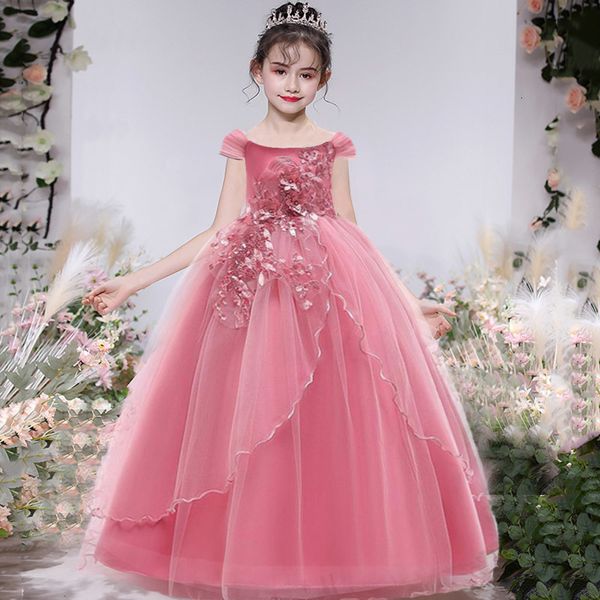 girl's pink winter lace bridesmaid kids dresses for girls children long party wedding princess dress 14 10 12 years c0228, Red;yellow
girl's pink winter lace bridesmaid kids dresses for girls children long party wedding princess dress 14 10 12 years c0228, Red;yellow
