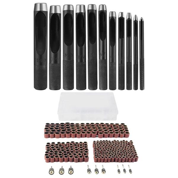 professional hand tool sets 338pcs 60 120320 sanding band with 3/8 1/4 1/2 rubber mandrel & 11pcs round steel hollow punch set, 1-11mm
professional hand tool sets 338pcs 60 120320 sanding band with 3/8 1/4 1/2 rubber mandrel & 11pcs round steel hollow punch set, 1-11mm