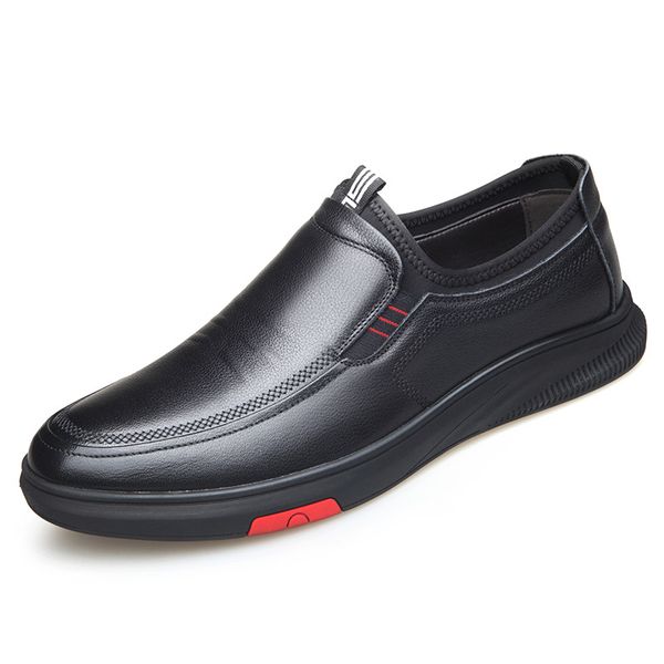 men casual shoes flat fashion autumn spring genuine leather driving male slip on outdoor shallow loafers work business, Black
men casual shoes flat fashion autumn spring genuine leather driving male slip on outdoor shallow loafers work business, Black