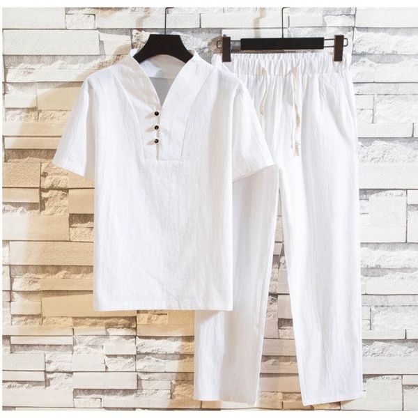 men's tracksuits 2021summer fashion men shirt man cotton and linen shirts short sleeve casual size to 5xl(shirt + trousers, Gray
men's tracksuits 2021summer fashion men shirt man cotton and linen shirts short sleeve casual size to 5xl(shirt + trousers, Gray