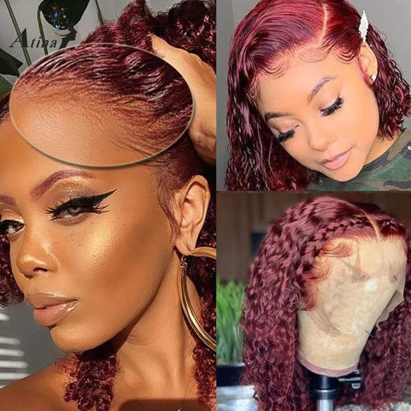 red burgundy curly human hair wig deep 13x4 lace front pre plucked hd frontal remy for black women wigs, Black;brown
red burgundy curly human hair wig deep 13x4 lace front pre plucked hd frontal remy for black women wigs, Black;brown