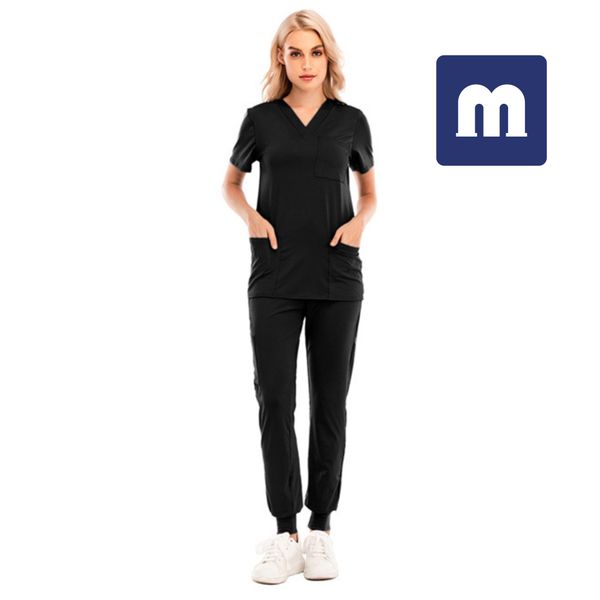 medigo-036 women's two piece pants solid color spa threaded clinic work suits +pants scrubs pet nursing hospital uniform suit, White
medigo-036 women's two piece pants solid color spa threaded clinic work suits +pants scrubs pet nursing hospital uniform suit, White