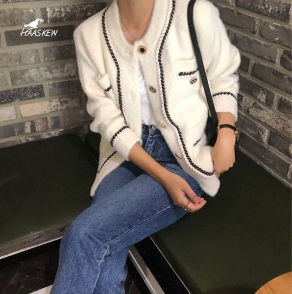 women's knits & tees knitted cardigan korean autumn fashion style striped sweater v-neck long-sleeved jacket, White
women's knits & tees knitted cardigan korean autumn fashion style striped sweater v-neck long-sleeved jacket, White