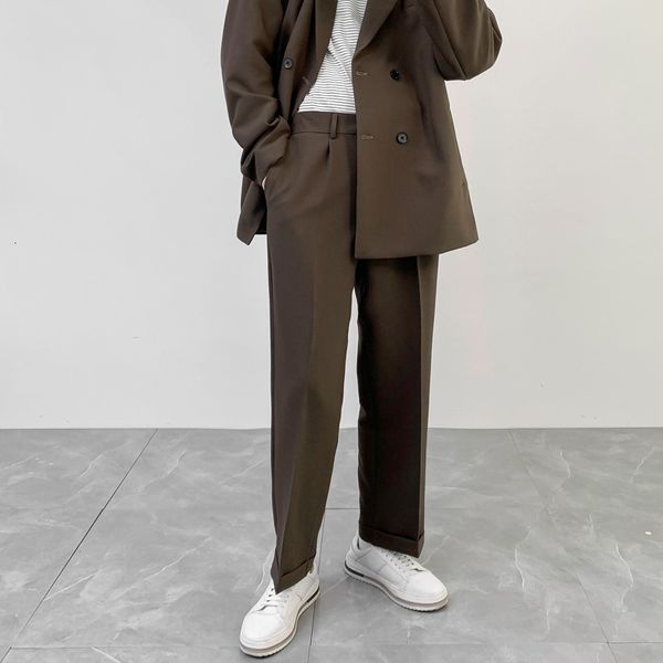 men's pants elastic waist suit pant men loose business casual man korean streetwear youth style blazers male trousers wunl, Black
men's pants elastic waist suit pant men loose business casual man korean streetwear youth style blazers male trousers wunl, Black