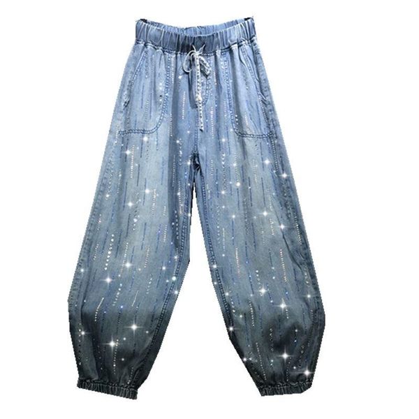 women's pants & capris women driling harem denim pant 2021 summer crystal diamond striped handmade jeans, Black;white
women's pants & capris women driling harem denim pant 2021 summer crystal diamond striped handmade jeans, Black;white