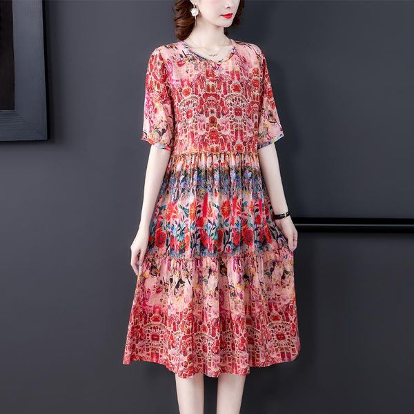 party dresses chikichi 2021 summer fashion and elegant large-size floral silk dress round neck loose big swing mother, White;black
party dresses chikichi 2021 summer fashion and elegant large-size floral silk dress round neck loose big swing mother, White;black