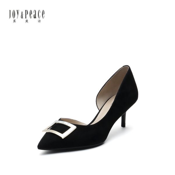 luxury dress shoes in autumn of 2021, the style is decorated with metal buckle sheep suede thin high heels, shallow mouth women's singl, Black
luxury dress shoes in autumn of 2021, the style is decorated with metal buckle sheep suede thin high heels, shallow mouth women's singl, Black