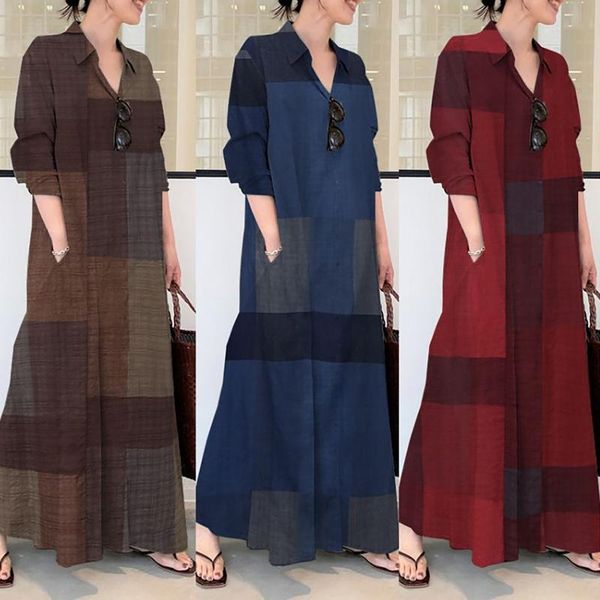 casual dresses autumn long dress women sleeve shirt pocket solid color button neck ankle loose, Black;gray
casual dresses autumn long dress women sleeve shirt pocket solid color button neck ankle loose, Black;gray