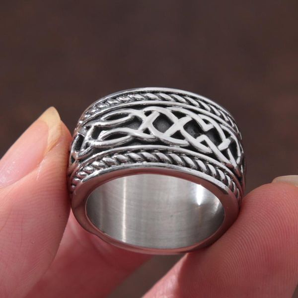 cluster rings nordic stainless steel celtics spiral knot ring men women punk retro viking amulet jewelry gift, Golden;silver
cluster rings nordic stainless steel celtics spiral knot ring men women punk retro viking amulet jewelry gift, Golden;silver