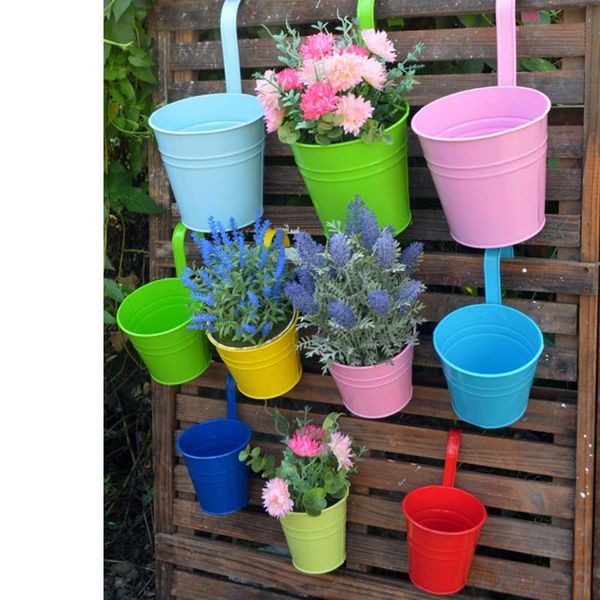 planters & pots colorful iron flower pot hanging balcony garden plant planter metal bucket holders
planters & pots colorful iron flower pot hanging balcony garden plant planter metal bucket holders