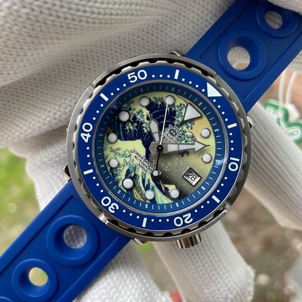wristwatches steeldive kanagawa dial mechanical wrist watch mens ceramic bezel automatic diver 300m waterproof nh35 tuna watches, Slivery;brown
wristwatches steeldive kanagawa dial mechanical wrist watch mens ceramic bezel automatic diver 300m waterproof nh35 tuna watches, Slivery;brown