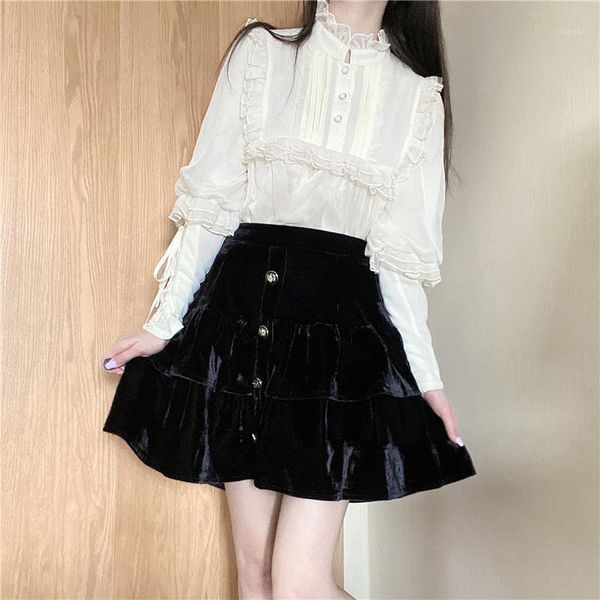 skirts ybyr women ruffles mini skirt fashion faldas mujer ladies button high waist chic casual golden velvet a-line, Black
skirts ybyr women ruffles mini skirt fashion faldas mujer ladies button high waist chic casual golden velvet a-line, Black