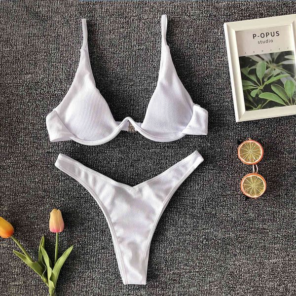 omkagi brand swimwear women solid bikini swimsuit high cut push up biquini bathing suit beachwear underwire bikini 2021, White;black
omkagi brand swimwear women solid bikini swimsuit high cut push up biquini bathing suit beachwear underwire bikini 2021, White;black