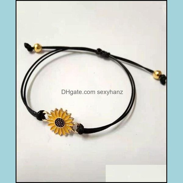 charm bracelets jewelry 30pcs/lot sunflower daisy charms bracelet for women adjustable braided rope chain handmade gift drop delivery 2021 o, Golden;silver
charm bracelets jewelry 30pcs/lot sunflower daisy charms bracelet for women adjustable braided rope chain handmade gift drop delivery 2021 o, Golden;silver